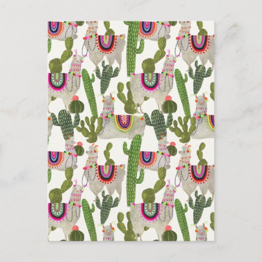 Llamarama Sammlungs-Muster Postkarte (Vorderseite)