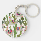 Llamarama Sammlungs-Muster Schlüsselanhänger (Rückseite)