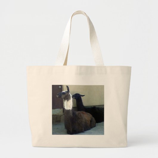 Llamas als Zoobild Jumbo Stoffbeutel (Vorne)
