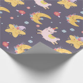 Llamas am Himmel Geschenkpapier (Ecke)