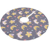 Llamas am Himmel Polyester Weihnachtsbaumdecke (Schrägansicht)