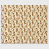 Llamas auf Abstrakt Beige Geschenkpapier (Flach)