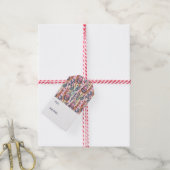Llamas auf Streifen Muster Geschenkanhänger (Mit Garn)