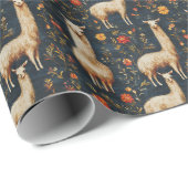 Llamas & Blume Geschenkpapier (Rolleneckpunkt)