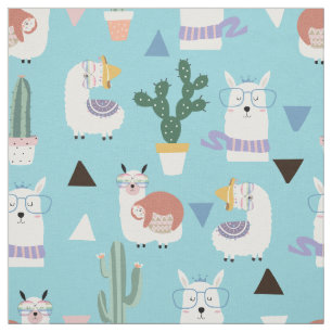 Llamas Cactus und Sloths Stoff