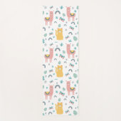 Llamas Cats Alapaca Grüne Tiere Boho Yogamatte (Vorderseite)
