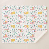 Llamas Cats Alapaca Pink Girly Animals Boho Sherpadecke (Vorderseite (Horizontal))