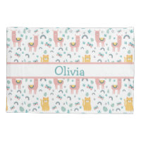 Llamas Cats Alapaca Pink Name Tiere Boho