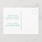 Llamas Christmas Light Aquamarines Muster Postkarte (Rückseite)