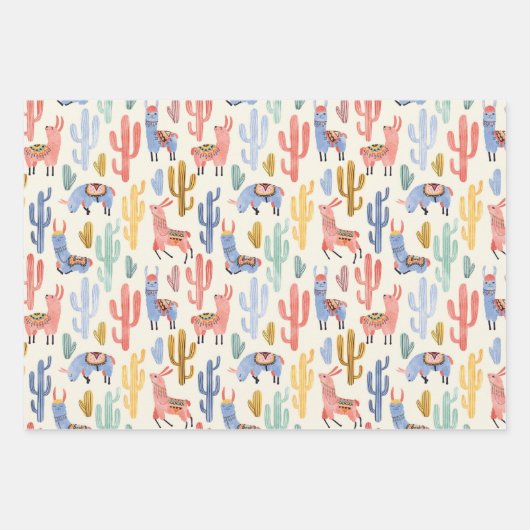Llamas-Diversity Geschenkpapier Set (Vorderseite 3)