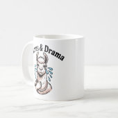 Llamas & Drama Funny Llama Art Cartoon Kaffeetasse (Vorderseite Links)