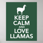 Llamas-Druck oder -Poster behalten und Liebe Llama Poster (Vorne)