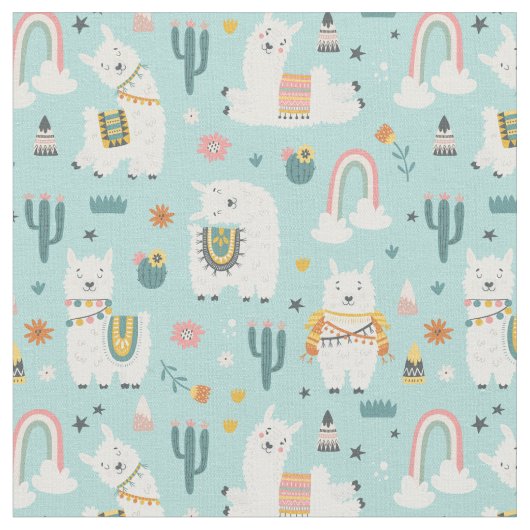 Llamas Fabric Stoff (Nahaufnahme)