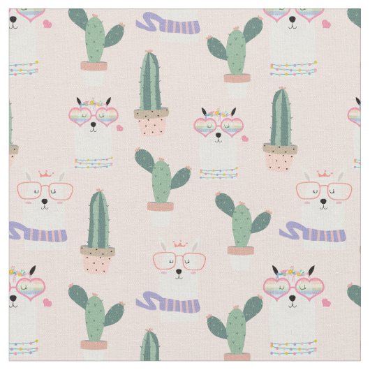 Llamas Fabric Stoff (Nahaufnahme)