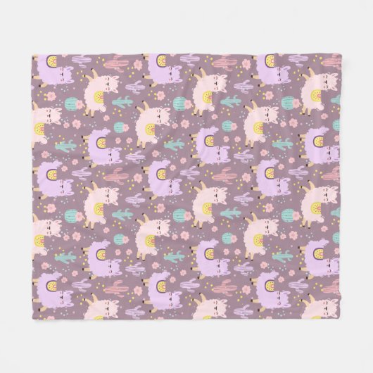 Llamas Fleece Blanket (Vorderseite (Horizontal))