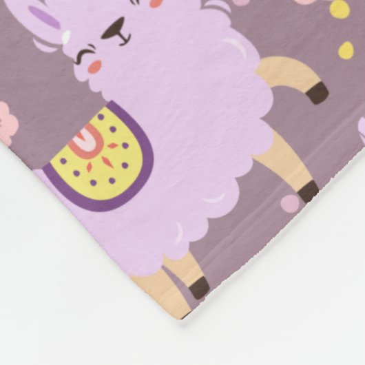 Llamas Fleece Blanket (Ecke)