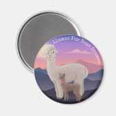 Llamas für deine Dramen Magnet (Vorderseite/Rückseite)