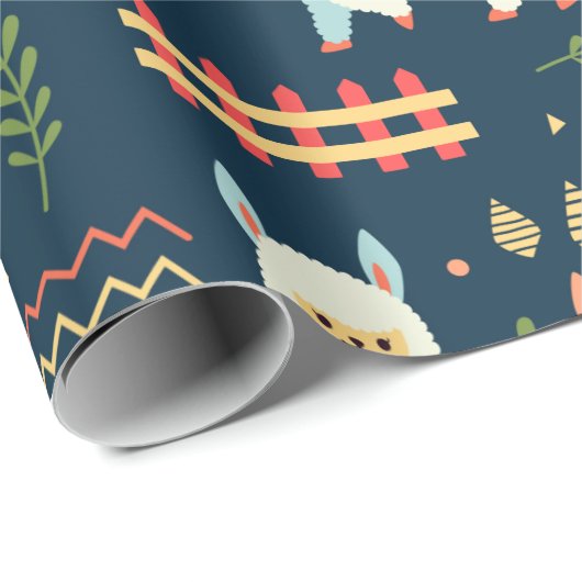 Llamas Geschenkpapier (Rolleneckpunkt)