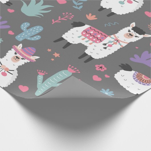Llamas Geschenkpapier (Ecke)