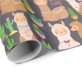 Llamas Geschenkpapier (Rolleneckpunkt)