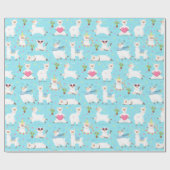 Llamas Geschenkpapier (Flach)
