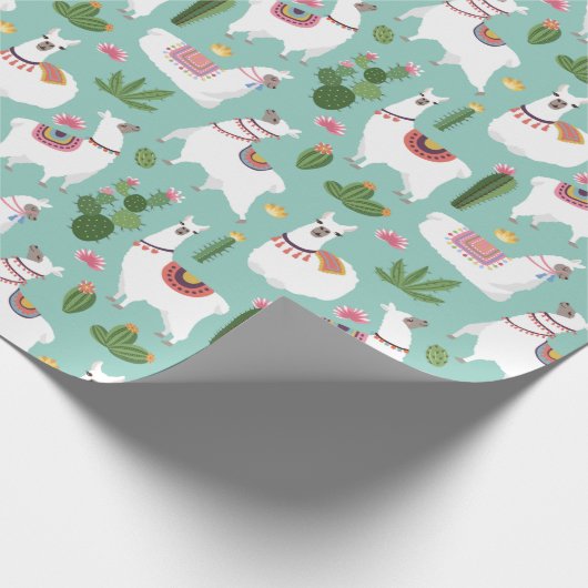 Llamas Geschenkpapier (Ecke)