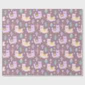 Llamas Geschenkpapier (Flach)