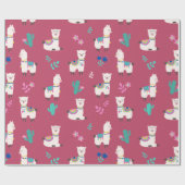 Llamas Geschenkpapier (Flach)
