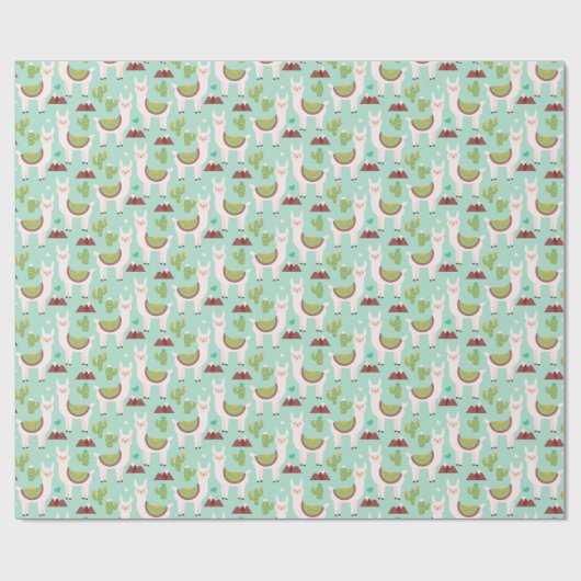 Llamas Geschenkpapier (Flach)