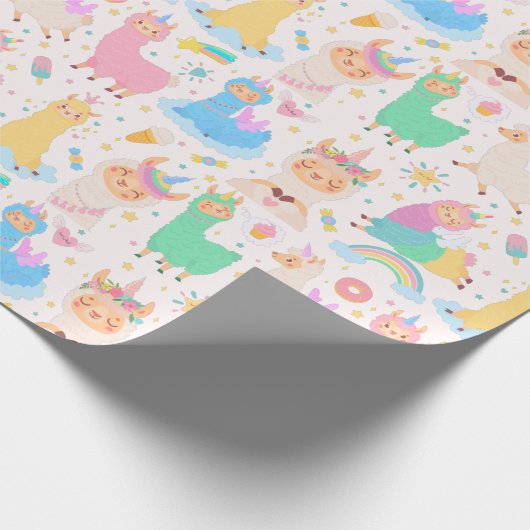 Llamas Geschenkpapier (Ecke)