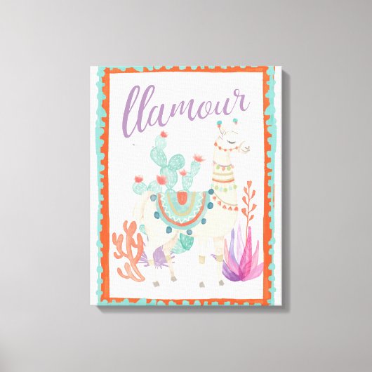 Llamas II Llamour Leinwanddruck (Vorderseite)