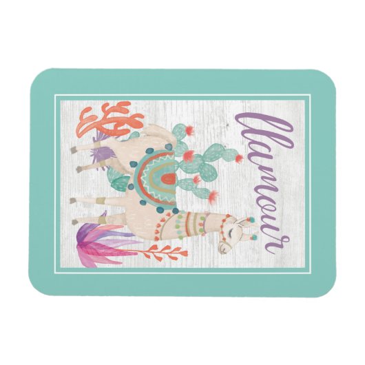 Llamas II Llamour Magnet (Horizontal)
