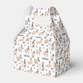 Llamas in Hats & Skarven Skigebiet Muster Geschenkschachtel (Rückseite)