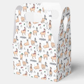 Llamas in Hats & Skarven Skigebiet Muster Geschenkschachtel (Geöffnet)