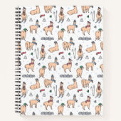 Llamas in Hats & Skarven Skigebiet Muster Notizblock (Vorderseite)