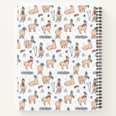 Llamas in Hats & Skarven Skigebiet Muster Notizblock (Rückseite)