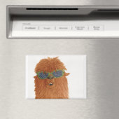 Llamas in Shades: April Magnet 3.5"x2.5" (In Situ (Geschirrspüler))