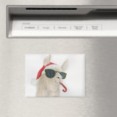 Llamas in Shades: Dezember Magnet 3,5"x2,5" (In Situ (Geschirrspüler))