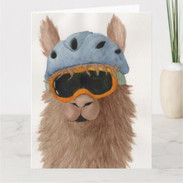 Llamas in Shades: Januar Grußkarte 8.5"x11" Dankeskarte