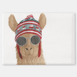 Llamas in Shades: Juli Magnet 3.5"x2.5"