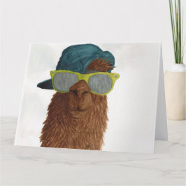 Llamas in Shades: June Grußkarte 8.5"x11" Dankeskarte