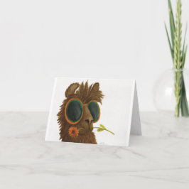 Llamas in Shades: Mai Grußkarte 4"x5.6" Feiertagskarte