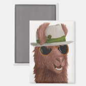 Llamas in Shades: März Magnet 2.5"x3.5" (Vorderseite/Rückseite)