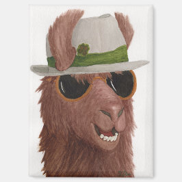 Llamas in Shades: März Magnet 2.5"x3.5"