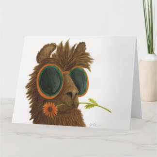 Llamas in Shades: May Grußkarte 8.5"x11" Dankeskarte