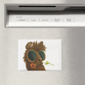 Llamas in Shades: May Magnet 3.5"x2.5" (In Situ (Geschirrspüler))