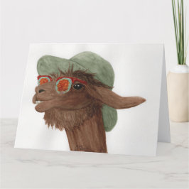 Llamas in Shades: November Grußkarte 8.5"x11" Dankeskarte