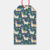 Llamas in Sonnenbrillen Muster Geschenkanhänger (Rückseite)
