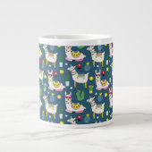 Llamas in Sonnenbrillen Muster Jumbo-Tasse (Vorderseite)