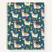 Llamas in Sonnenbrillen Muster Notizblock (Vorderseite)